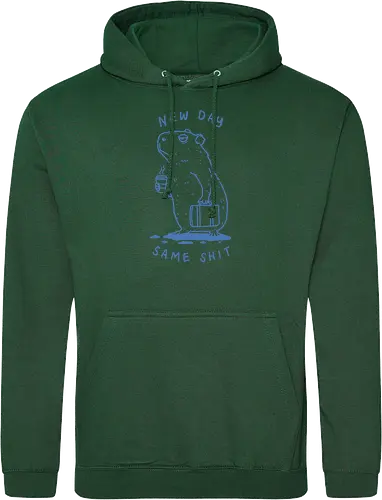 Lazy Morning - capy, capybara, lazy morning, morning coffee, coffee, i hate monday, capy coffee, minimalist - Standard Hoodie