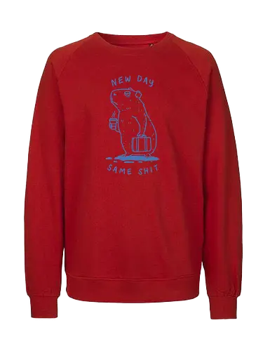 Lazy Morning - capy, capybara, lazy morning, morning coffee, coffee, i hate monday, capy coffee, minimalist - Fairtrade Sweatshirt
