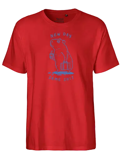 Lazy Morning - capy, capybara, lazy morning, morning coffee, coffee, i hate monday, capy coffee, minimalist - Fairtrade T-Shirt
