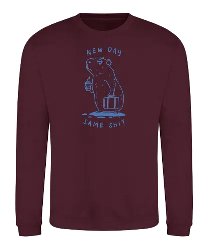 Lazy Morning - capy, capybara, lazy morning, morning coffee, coffee, i hate monday, capy coffee, minimalist - Sweatshirt