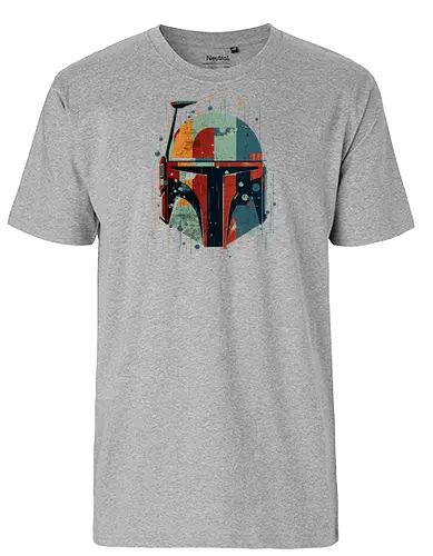 Bounty Hunter helmet - vintage, retro, scifi, movie, bounty hunter - Fairtrade T-Shirt