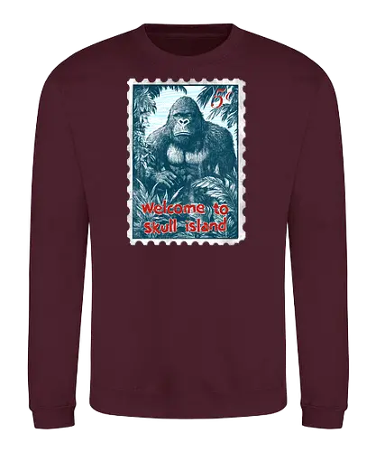 Welcome to skull island - scifi, fantasy, movie, pop culture, big ape, king - Sweatshirt