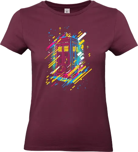 Synth tardis - Doctor, tardis, scifi, tv, pop culture, synth wave, 70's - Standard T-Shirt (Frauen)