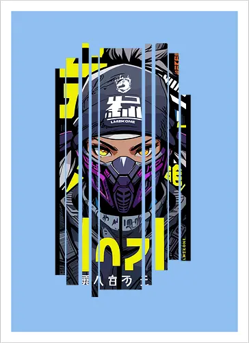 Cyberpunk-Ninja-Mädchen