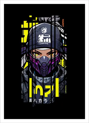 Cyberpunk-Ninja-Mädchen