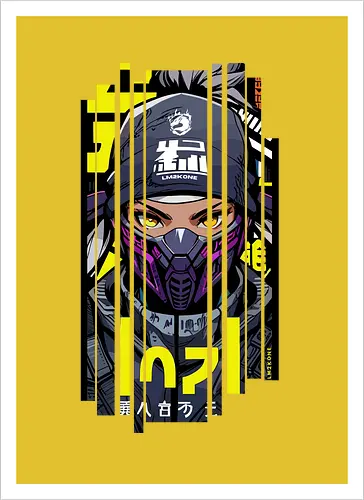 Cyberpunk-Ninja-Mädchen