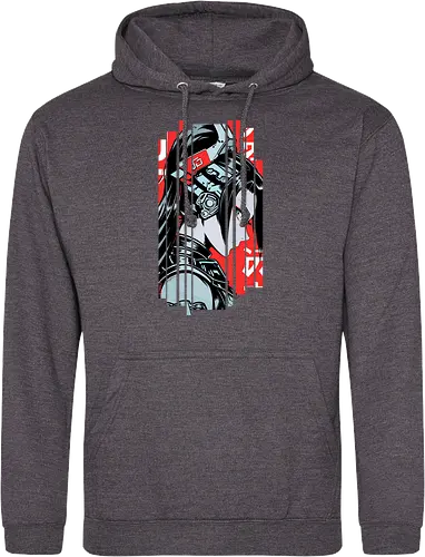 Frau Cyborg japanisches Rot
