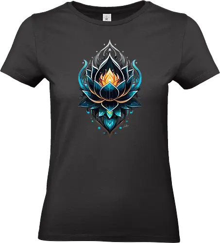Feenhafter blauer Lotus - Tiere, lotus, bunt, Ästhetik, Geek, Farbe, Natur, Tier, Farben, lm2kone, Pop-Art, Farben - Standard T-Shirt (Frauen)