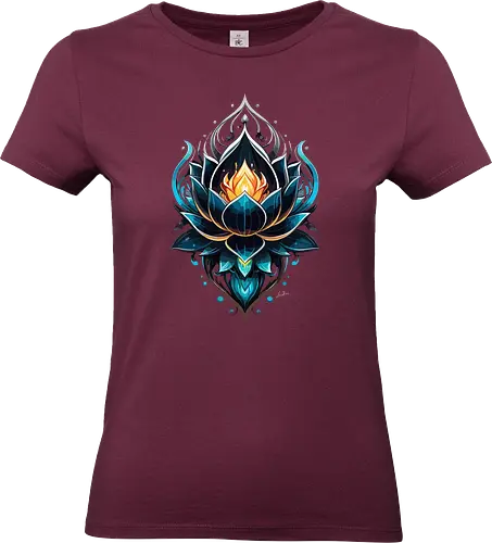 Feenhafter blauer Lotus - Tiere, lotus, bunt, Ästhetik, Geek, Farbe, Natur, Tier, Farben, lm2kone, Pop-Art, Farben - Standard T-Shirt (Frauen)