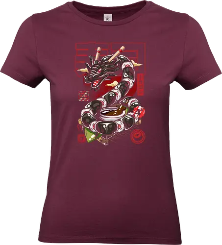 Toller japanischer Sushi-Drache - sushi, lamen, ramen, drachen, japan, lebensmittel, feinschmecker, japanisch, anime, manga, lustig, geek, popart, lm2kone - Standard T-Shirt (Frauen)