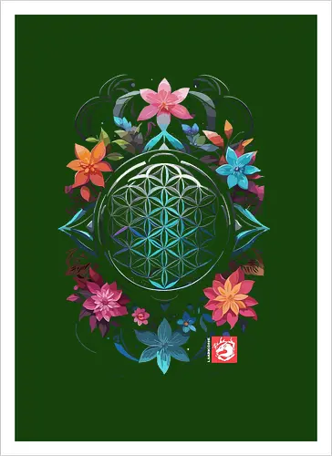 Geometrische Mandala-Blumen