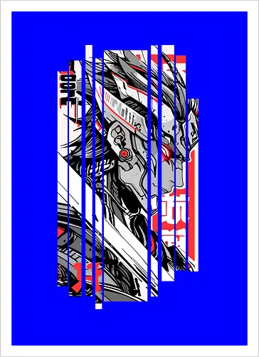 Samurai Roter Cyborg