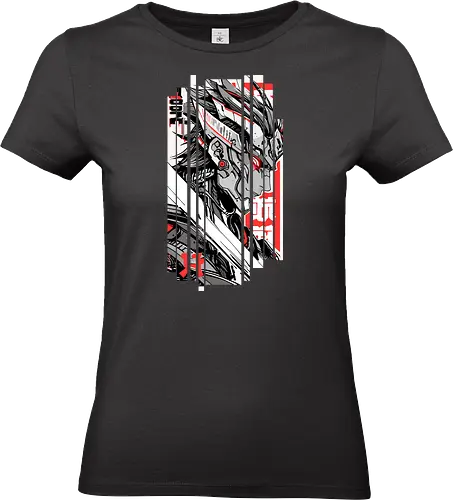 Samurai Roter Cyborg - Anime, Manga, Ninja, Japan, Japanisch, Geek, Cyberpunk, Kanji, lm2kone, Pop Art - Standard T-Shirt (Frauen)