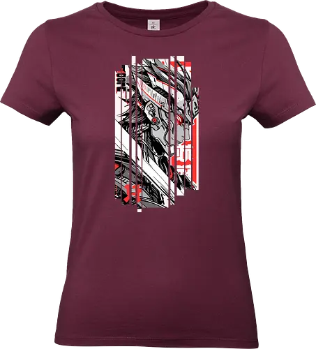 Samurai Roter Cyborg - Anime, Manga, Ninja, Japan, Japanisch, Geek, Cyberpunk, Kanji, lm2kone, Pop Art - Standard T-Shirt (Frauen)