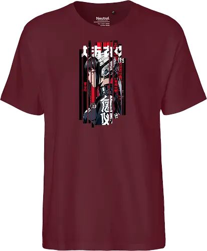 Rote Cyborg-Frau