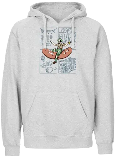 Octoberfest  - octoberfest, drink, beer, festival, lederhosen, pretzel, party, sausage, accordion - Fairtrade Hoodie