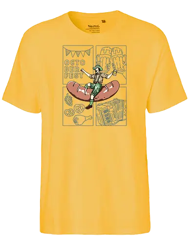Octoberfest  - octoberfest, drink, beer, festival, lederhosen, pretzel, party, sausage, accordion - Fairtrade T-Shirt