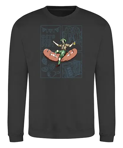 Octoberfest  - octoberfest, drink, beer, festival, lederhosen, pretzel, party, sausage, accordion - Sweatshirt