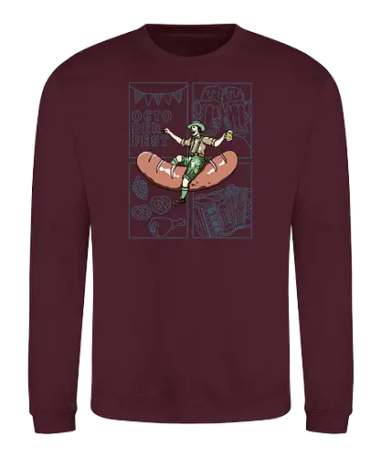 Octoberfest  - octoberfest, drink, beer, festival, lederhosen, pretzel, party, sausage, accordion - Sweatshirt