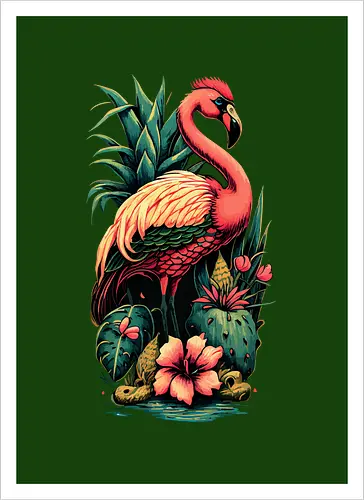 American Pink Flamingo Summer Vibes