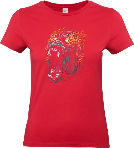 Angry Gorilla Tattoo - aesthetic, aggressive, angry, gorilla, tattoo, animal, ape, beast, black, gorilla, bodybuilding, chimp, cool, danger, gift, face, warrior, gorillas, head, kawaii, majestic, monkey, monster, power, scary, spiritual, wild, illustronii - Standard T-Shirt (Frauen)
