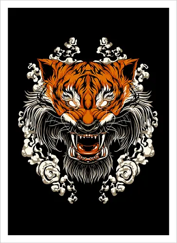 Angry Tiger Tora Tattoo