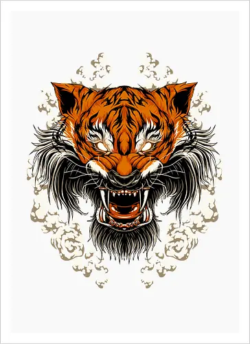 Angry Tiger Tora Tattoo
