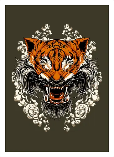 Angry Tiger Tora Tattoo