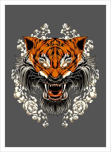 Angry Tiger Tora Tattoo