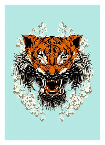 Angry Tiger Tora Tattoo
