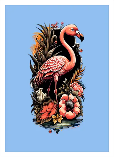 American Pink Flamingo Summer Vibes