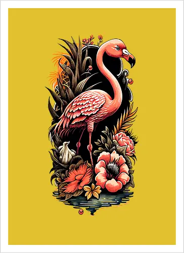 American Pink Flamingo Summer Vibes