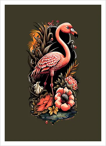 American Pink Flamingo Summer Vibes