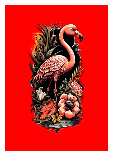 American Pink Flamingo Summer Vibes