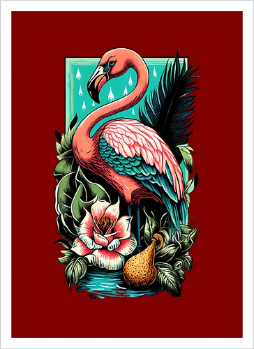 American Pink Flamingo Summer Vibes