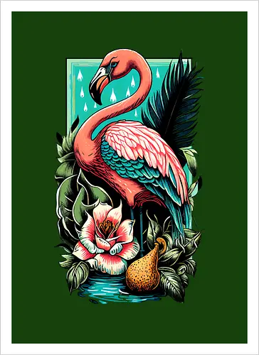 American Pink Flamingo Summer Vibes