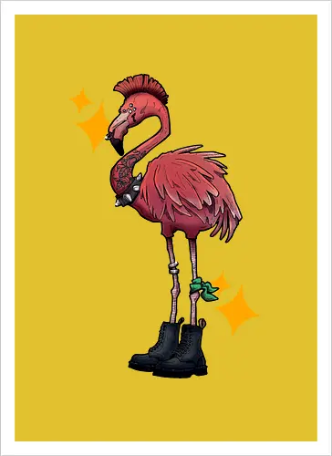 American Pink Punk Flamingo