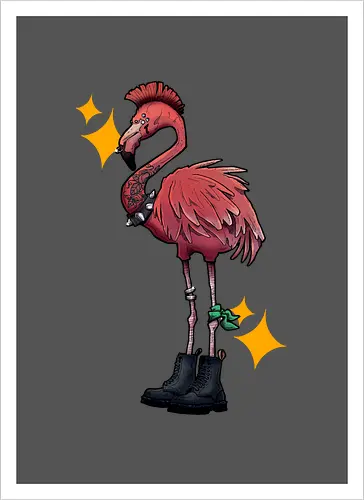 American Pink Punk Flamingo