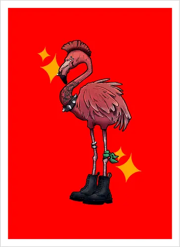 American Pink Punk Flamingo