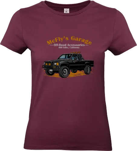 Mcfly's Garage  - Mcfly, Toyota, Hilux, Timetravel - Standard T-Shirt (Frauen)