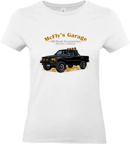Mcfly's Garage  - Mcfly, Toyota, Hilux, Timetravel - Standard T-Shirt (Frauen)
