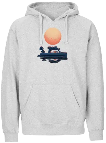 Boat Under The Moon - Ponyo, Sosuke, Boat, Moon - Fairtrade Hoodie