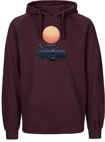 Boat Under The Moon - Ponyo, Sosuke, Boat, Moon - Fairtrade Hoodie