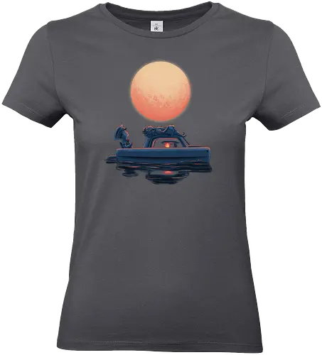 Boat Under The Moon - Ponyo, Sosuke, Boat, Moon - Standard T-Shirt (Frauen)