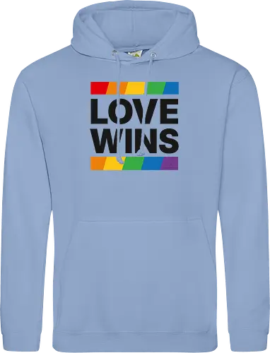 LOVE WINS - schwarz - Standard Hoodie