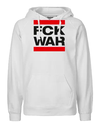 FCK WAR - schwarz - Fairtrade Hoodie