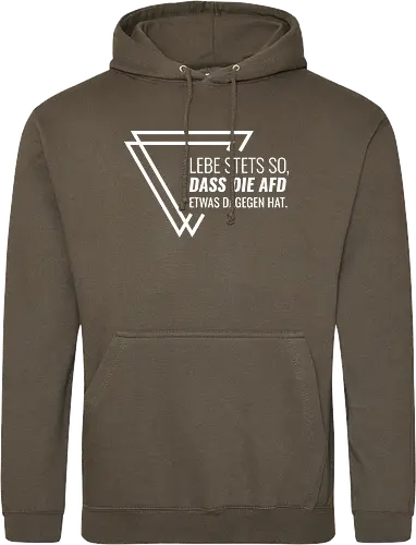 Lebe stets so... - weiß - Standard Hoodie