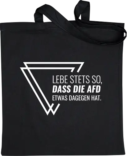 Lebe stets so... - weiß - Stoffbeutel