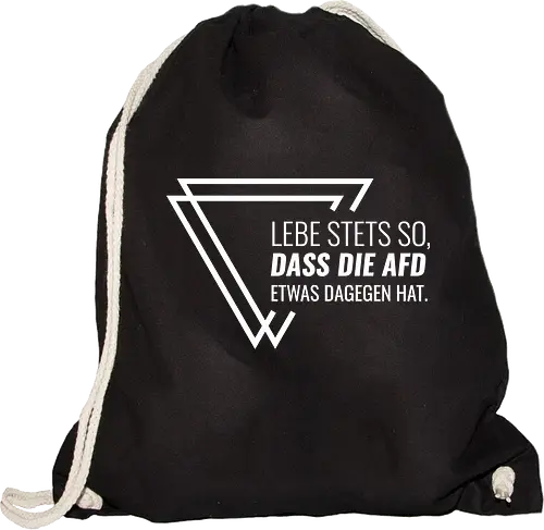 Lebe stets so... - weiß - Sportbeutel