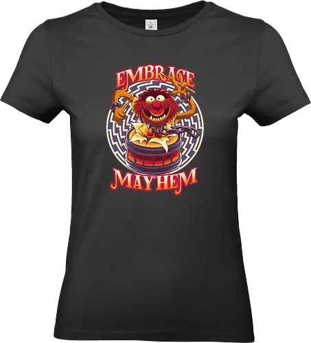 Embrace Mayhem - puppet, Animal, Drummer, Mayhem - Standard T-Shirt (Frauen)